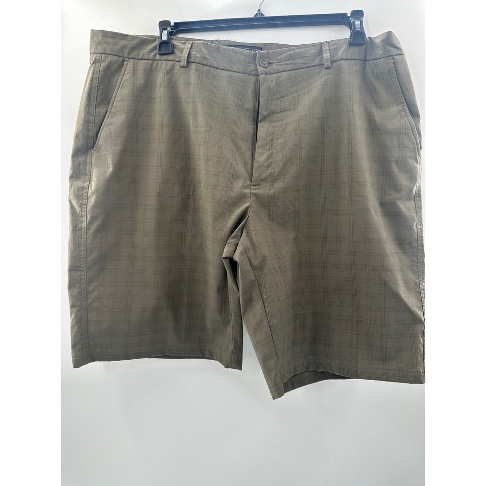 Cypress Club Mens Plaid Golf Shorts‎ Size 42 Olive Green Performance Stretch